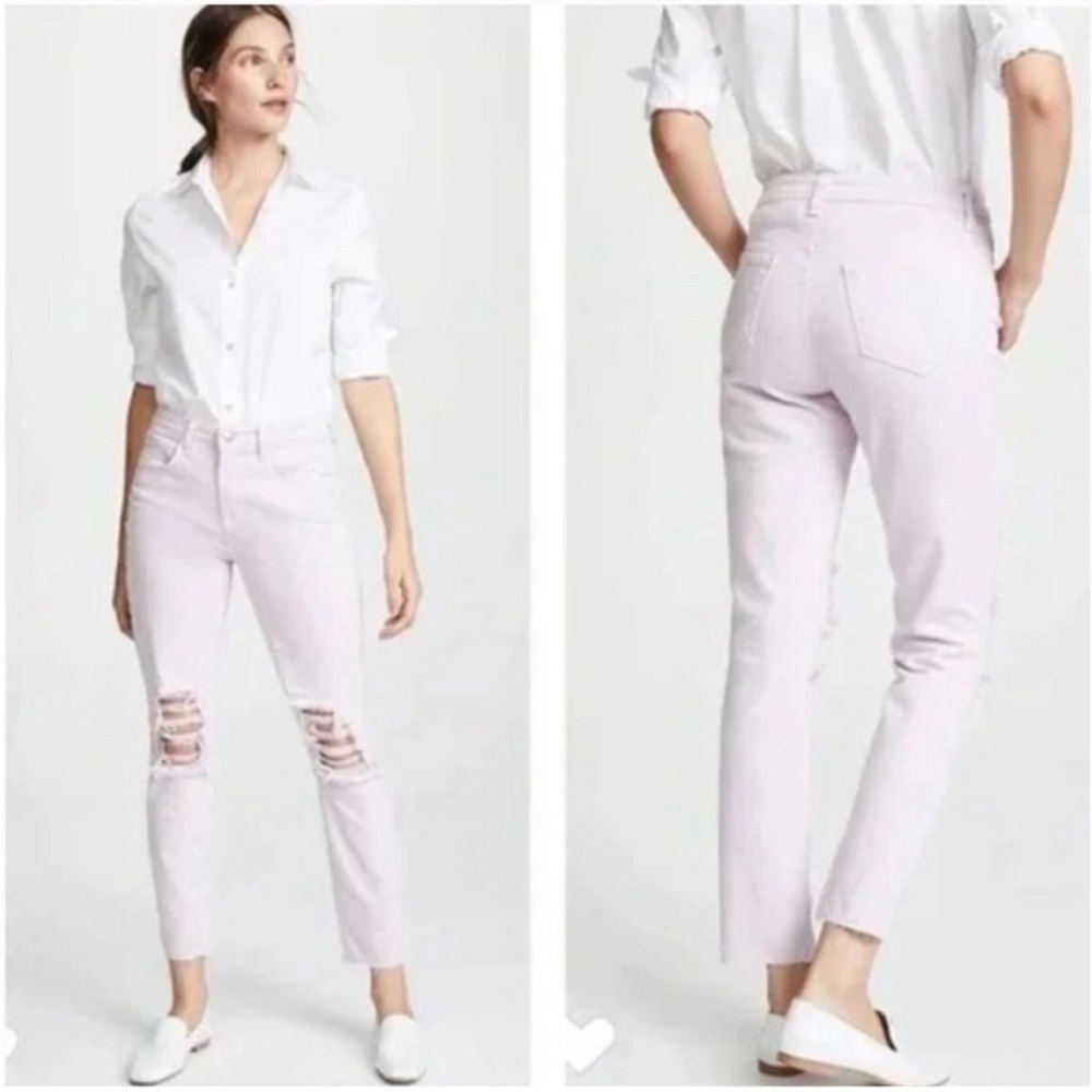 NWT L'Agence Lune High Rise Distressed Straight